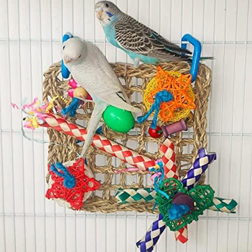 Weilaikeqi Šarena kućna ptica za hranjenje zidne igračke papira za žvakanje s visećim kukom kavez