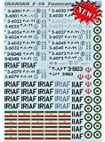 Naljepnica za avionski iranski F-14 Tomcats Irania Aircraft 1/48 skala ispisa 48-117
