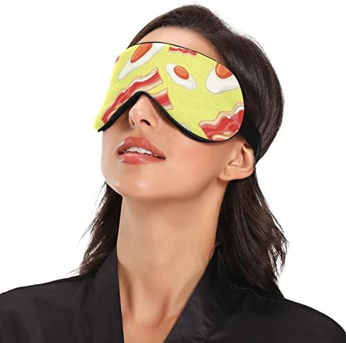 Unisex maska ​​za spavanje očiju crtana-zlatna-bacon-jaja noćna maska ​​za spavanje Udobno pokrivanje nijansi za spavanje
