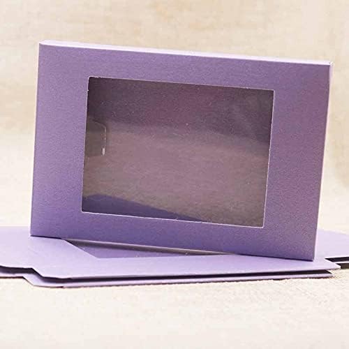 20/50 kom višebojna papirna poklon kutija i izložbena kutija s prozirnim PVC prozorom vjenčane kutije za slatkiše Kraft papirnate poklon