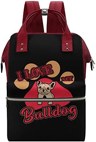 Obožavam svoju vrećicu s pelenom Bulldog Rockpack Vodootporna mamina torba Veliki kapacitet ruksak