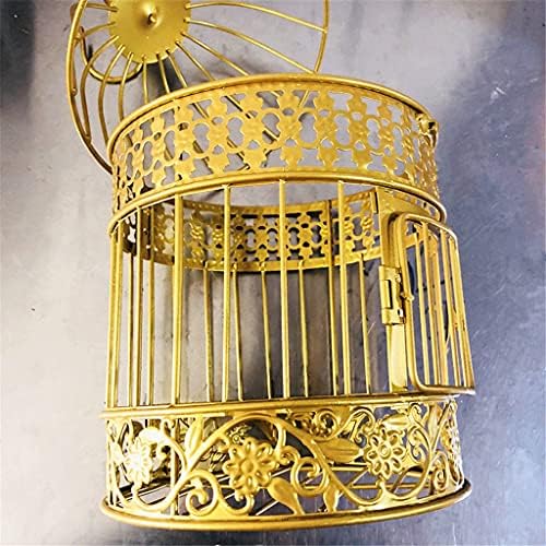 PQKDY 19X35CM Ručno izrađeno antikno zlatno metalni ukrasni kavez za vjenčanje set vjenčanja za vjenčanje vjenčanje favorizira i pokloni