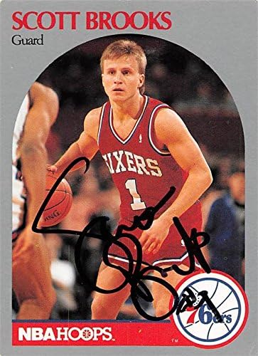 Scott Brooks s autogramiranom košarkaškom karticom 1990 obruči 226 - Nepopisane košarkaške karte