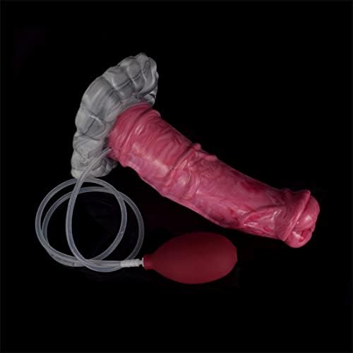 Squirting dildo konji dildo debeli vanzemaljski čudovište dildo ejakuliranje seksualnih igračaka Squirt dildo jaka usisna čaša - crvena