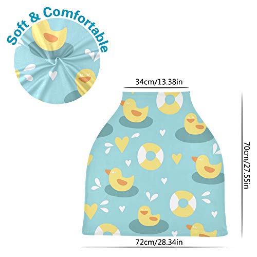 Yyzzh Slatka patka Heart LifeBuoy uzorak ljetni dizajn Rastemljive dječje autosjedalice poklopac za dojenčad nadstrešnica prekriva