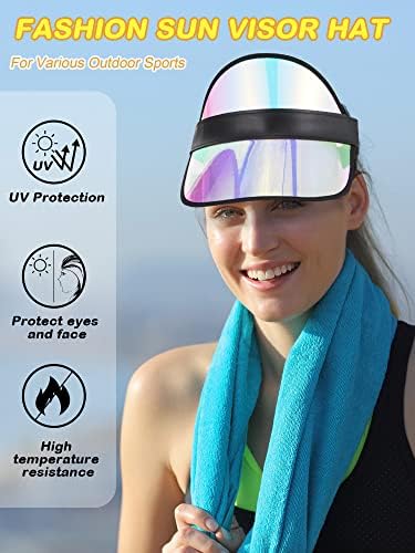 10 pakiranja kape za sunce vizir plastična bistra kapica UV zaštita Sunhat Podesiva sportska odjeća za odrasle na otvorenom