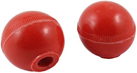 X-DREE ručka s strojem od 10 mm navojna 44,5 mm dia crvena plastična kuglica 2 PCS (manopola a sfera 10 mm filettata 44,5 mm dia rossa