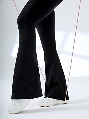 SOLY HUX žene s visokim strukom s nogavicama s trenerkama trenerke zvonasti dno bootcut joga hlače