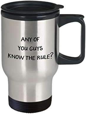 Šalica za putnike za kavu suca Najbolje smiješna jedinstvena šalica za čaj Savršena ideja za muškarce Žene bilo tko od vas zna pravilo?