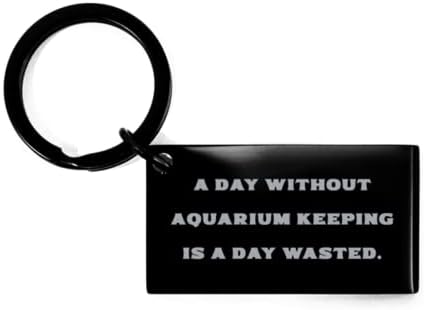 Pokloni za prijatelje za njegu akvarija, dan bez održavanja akvarija je izgubljen dan, briljantni privjesak za ključeve za pohranu