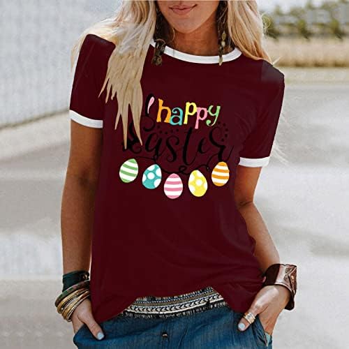 Ženska majica s uzorkom uskršnjih jaja, majice s kratkim rukavima, tunike, bluze 2023, modni poklon vrhovi