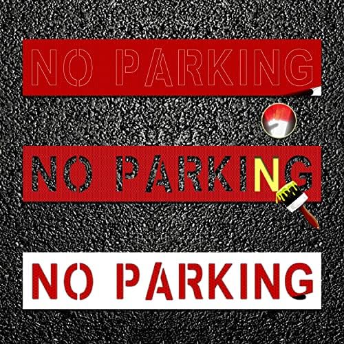 2 komada 4 Nema šablona za parkiranje, 6x32 samo-zaljepljiva crvena bez parkirnog slova šablona, ​​predložak za lakiranje parkirališta