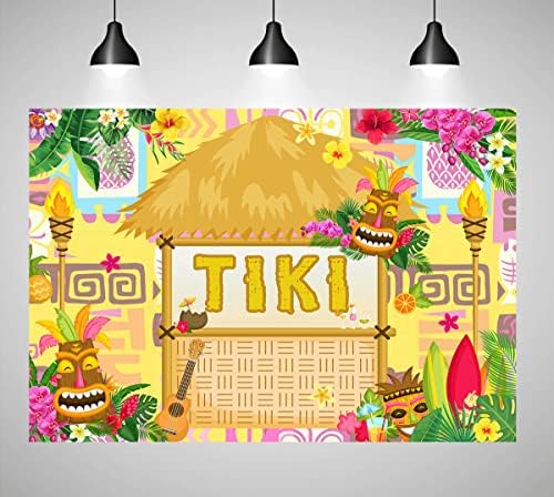 Luau Tiki pozadina za rođendan tropski havajski luau Aloha ukrasi za zabave ljetni cvjetni tuš za bebe glazbeni pribor za zabave rekviziti
