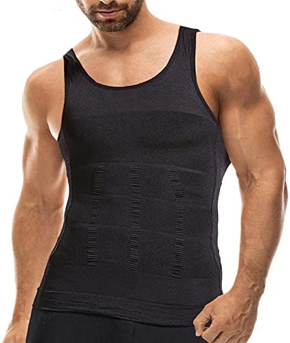 Mistirik kompresijske košulje za muškarce - muški prsluk za mršavljenje - uski tenk za muškarce - Kompresija Košulja TEKS TEKS