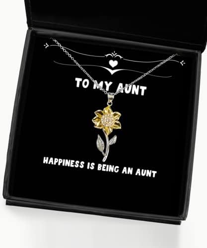 Savršeni darovi teti, sreća je tetka, najbolja ogrlica od suncokreta