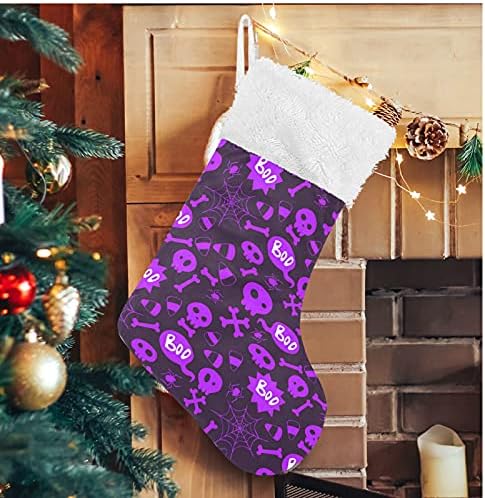 Alaza božićne čarape Klasične personalizirane velike čarape ukrase za obiteljsku sezonu dekor zabave 1, 17.7 ''