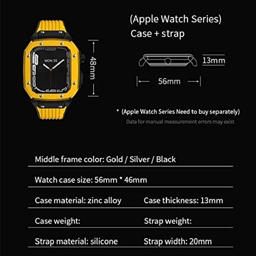 Ekins Alloy Watch remen za Apple Watch Series 8 7 6 5 4 SE 45 mm 44 mm 42 mm luksuzni metal gume od nehrđajućeg čelika modifikacija