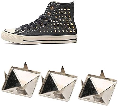 100 pcs 100 mm-15 mm četiri čeljusti zakovice šiljke metalni punk šiljci mrlje kvadratni piramidalni studs za punk craft kožne cipele