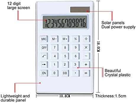 MJWDP 12 znamenki velikih zaslona kalkulator radne površine tanka solarna i baterija dvostruka napajanja kristalni gumbi osnovni brojač