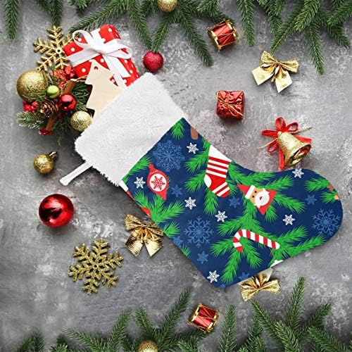 Alaza božićne čarape Božićno jelo Drvo Djed Božićnjak čarape jelene slatkiše igračke klasične personalizirane velike čarape ukrasi