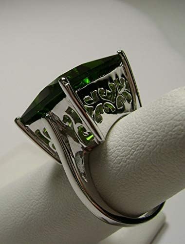 Ogroman smaragdni dragulj 925 Srebrni prsten Chic Women Wedding Bridal nakit SZ 6-10