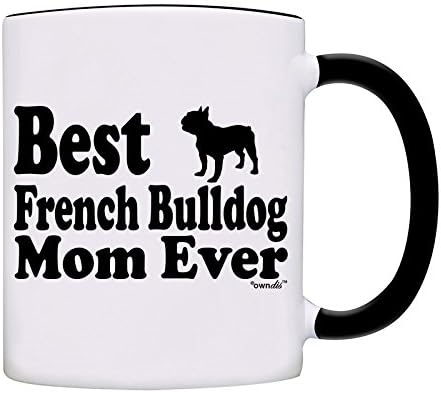 Šalica najbolja mama francuskog buldoga ikad Mama šalica za kavu-0055-Crna