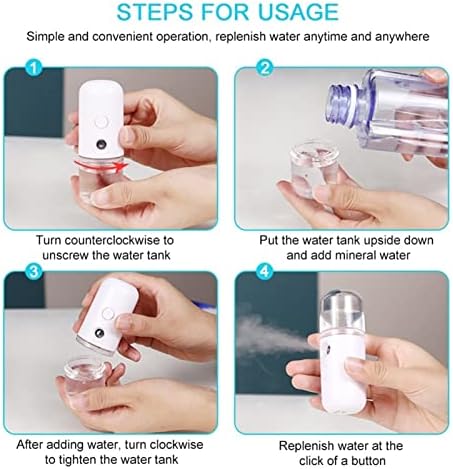 Heyuanpius Home Beauty Beauty Skince Kit ， Nano Mist Sprayer Sprayer USB Usb ovlaživač punjivi nebulizator Face Lice Pare Moidrataling