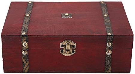 Vintage drvena kutija za pohranu nakita retro starinski proizvodi za život poklon kutija kontejner Biserna ogrlica narukvica organizator