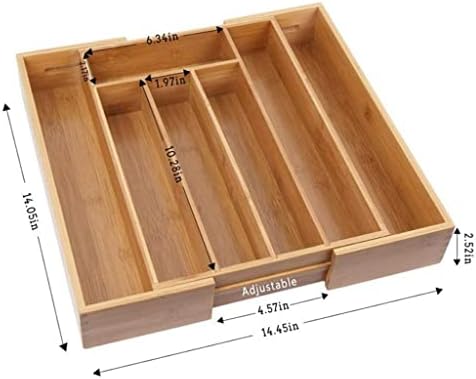 Podesivi dizajn protuklizne ladice za pribor za jelo drvena kutija za primanje ladica za pribor za jelo organizator alata