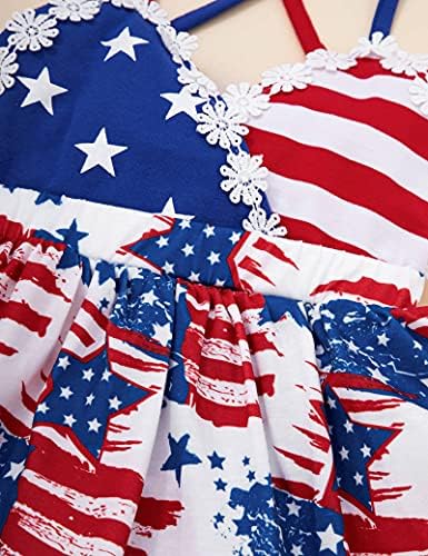 4. srpnja haljina odjeća za novorođenčad američka zastava maxi haljina zvijezda i pruge odjeća 2pcs set
