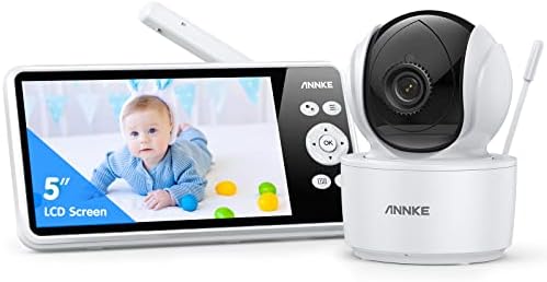 Monitor za bebe s monitorom za bebe od 1080 mm, 5-inčni zaslon s baterijom od 4000 mAh, noćni vid, dvosmjerni razgovor, daljinsko pomicanje