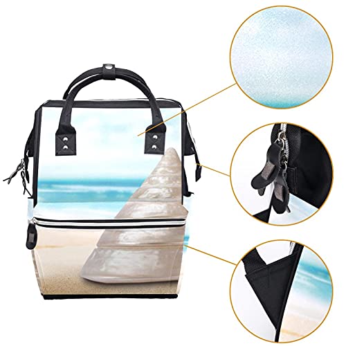 Morski puž na plaži pelena torbica torbi mame ruksak veliki kapacitet pelena pelena torba za njegu putničke torba za njegu bebe