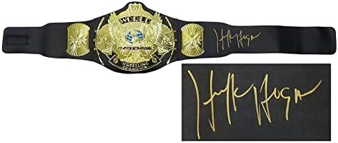 Hulk Hogan potpisao je WWE Svjetski prvak u teškoj kategoriji krila Eagle Black Replica Wrestling pojas - Autografirani hrvanje Razni