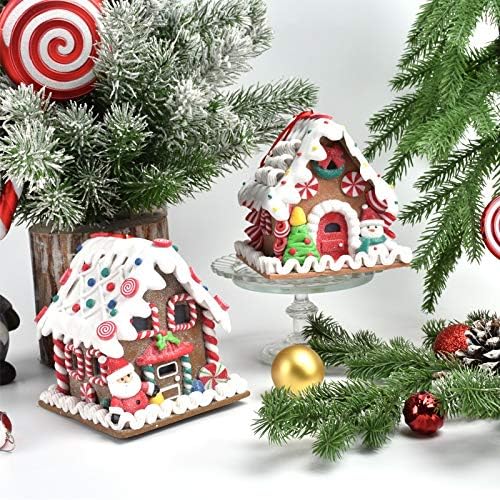 WYBFZTT-188 Božićni ukrasi, kruh, tlo, privjesak za bombone, kuću od medenjaka sa svjetlima, prikaz prozora za torte, darovi za ukrašavanje