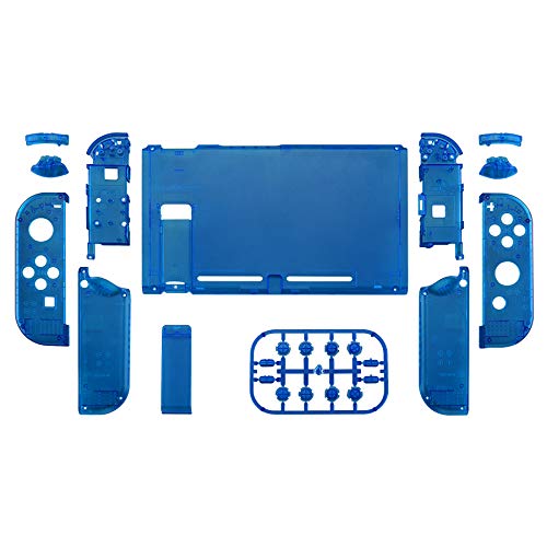 Ekstrematična bistra plava prednja stražnja ploča za Nintendo Switch konzolu, NS Joycon Handheld regulator kućište s potpunim gumbima
