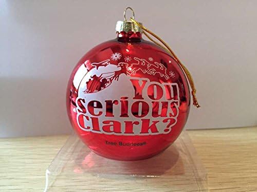 Tree Buddees Ozbiljni Clark? Red stakleni božićni ukras