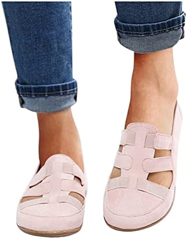 Lijepe proljetne cipele za jačanje za žene, ženski komad 2023. nove žene klinovi ortopedske šuplje ljetne vintage sandale ženske cipele