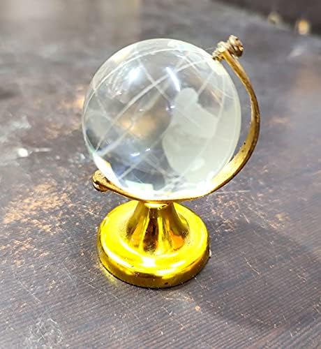 2 komada Zlatna veličina 2 inčni kristalni globus za uspjeh sretno i prosperitet