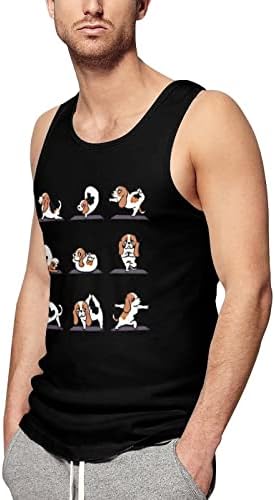 Smiješni Basset Hound, majice za jogu, majice bez rukava, majica za mišiće, izgradnja tijela, fitness trening, Majica Bez rukava