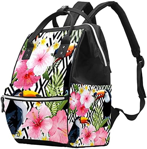 Guerotkr putuju ruksak, vrećica pelena, vrećice s pelena s ruksacima, lišće cvijeta ptičjeg cvijeta kabed uzorak