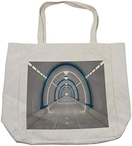 Ambsonne Vanjska torba za kupovinu, Galaxy Text SpaceFlight Animation Force Travel Statički ispis slike, ekološki prihvatljiva vreća
