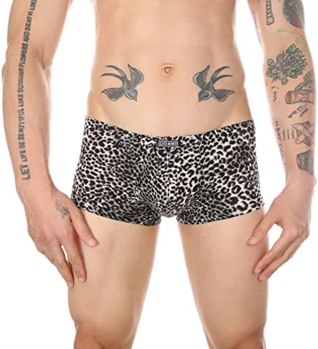 Boksaci za donje rublje s niskim strukom seksi leopardove tiskane tajice odmor plaža tiskani kupaći kostim mekani muškarci