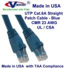 Napravljeno u SAD -u - 120 ft Cat6a 10g visokih performansi UTP Ethernet Patch kabel - UL CSA CMR i bakar. 23AWG, 50U Zlatna obloga