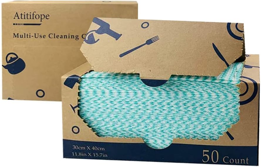 ATITIFOPE TIJELE za čišćenje teške upotrebe 100 brojanja maramice za posudbu s prehrambenim maramicama s više upotrebe ručnika
