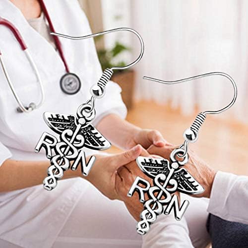 & Registrirana medicinska sestra & viseća naušnica s kapljicama nakit za medicinske sestre poklon za maturu za žene