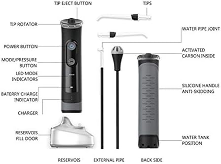 Čistač za čišćenje zuba bežični vodovod za čišćenje zuba 2 kućišta prijenosni i USB punjivi oralni navodnjavač za putopis prijenosnog