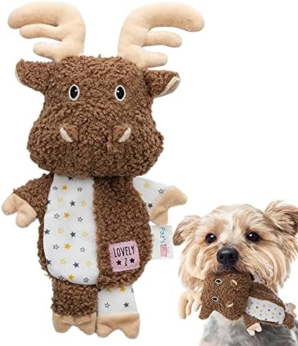 Štene igračka psa pljuvačka plišana igračka izdržljiva slatka božićna jelena štene igračka s zgužvanim papirnatim zubima žvakanje štene