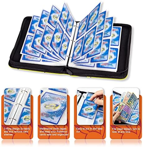 4-džepni uvez za kartice od 400 kartica, mapa-album za prikupljanje kartica za kartice s patentnim zatvaračem-igračke-pokloni za dječake