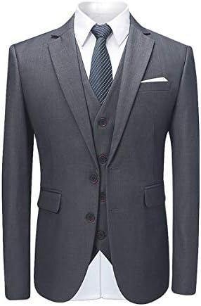 CloudStyle muški stilski 3 -komadiće odijelo Classic FIT Wedding Formalna jakna i prsluk i hlače