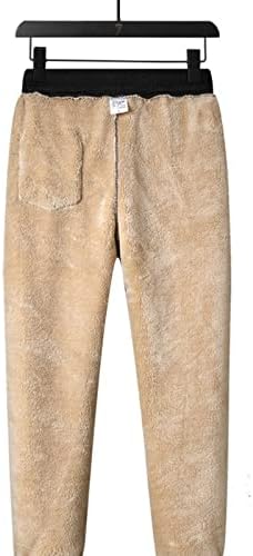 Dudubaby muške pamučne hlače Termičko runo velike veličine Tweatpants plišani zadebljanje pamučnih hlača povremene hlače povremene